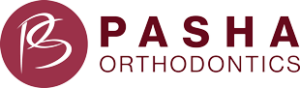 Pasha Orthodontics red horizontal logo