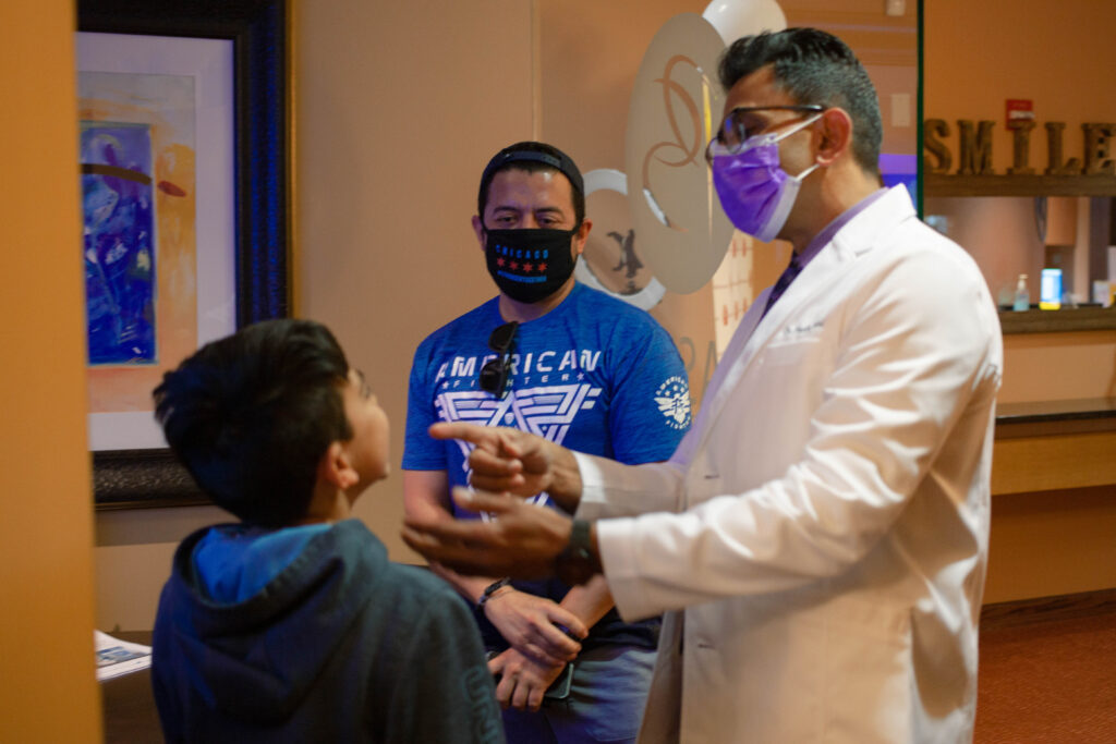 Dr. Patel with patient