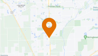 Enlarged location icon on map