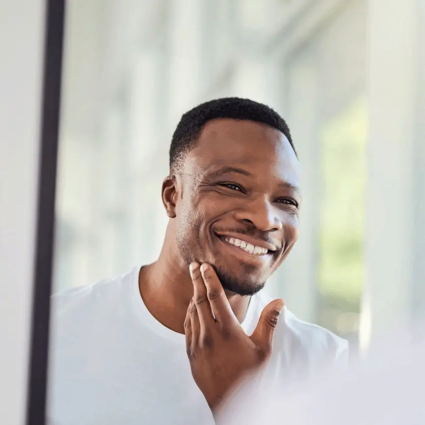 Man admiring his smile